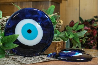 Μάτι Γυάλινο Μπλε 15cm GI-4852-150